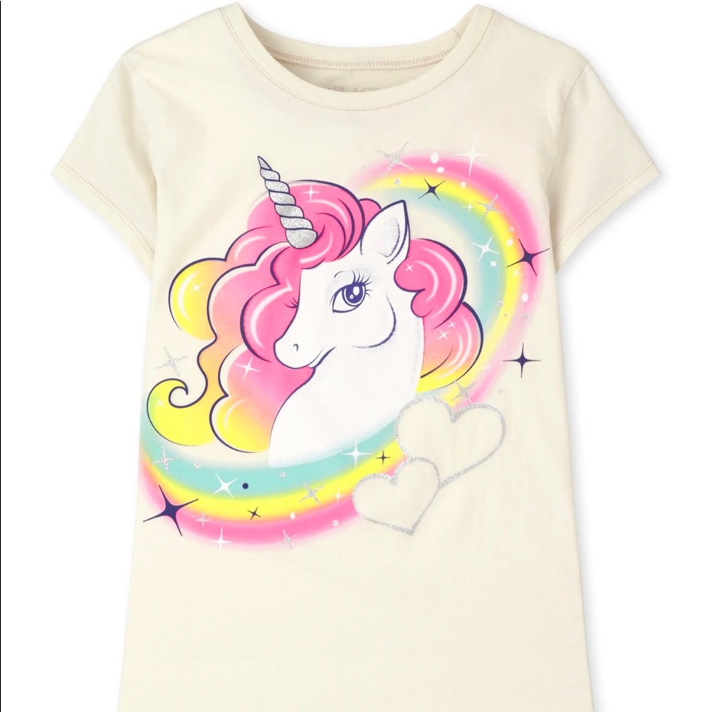 Girls Unicorn Rainbow Shirt